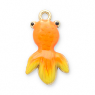 Ciondoli in acciaio inossidabile pesce oro-arancione-giallo