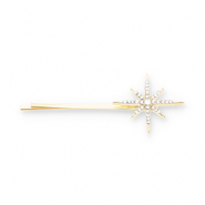 Accessori per capelli fermaglio per capelli stella con strass oro-trasparente