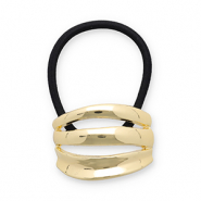 Accessori per capelli elastici per capelli con metallo oro-nero