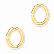 Componenti di metallo DQ anellino apribile ovale oro (privo di nichel)