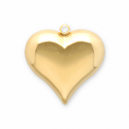 Ciondoli in acciaio inossidabile cuore oro