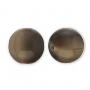 Perline in resina 14mm grigio-marrone scuro