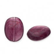 Perline in acrilico ovale melanzana 