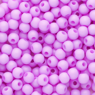 Perline in acrilico 4 mm lucido rosa lilla