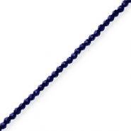 Perline sfaccettate blu marino