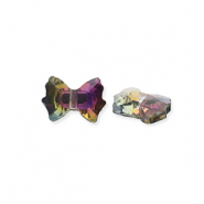Perline sfaccettate fashion fiocco antracite-rivestimento AB