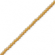 Perline sfaccettate 4x3mm rondella marrone clairo-effetto perlato
