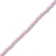Perline sfaccettate 4x3mm rondella viola chiaro-effetto perlato