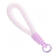 Cordini per cellulare trendy peluche lilla pastello