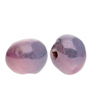 Perline di ceramica greca DQ&reg; viola lilla