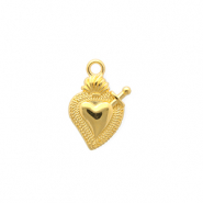 Ciondoli di metallo DQ&reg; cuore oro (privo di nichel)