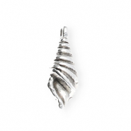 Ciondoli di metallo DQ&reg; conchiglia argento antico (privo di nichel)