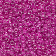 Rocailles Miyuki 8/0 Fuchsia Lined Crystal 8-0209