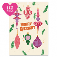 BY31&reg; Espositori bigiotteria in cartoncino "Merry & Bright" biancastro-rosa-viola-verde scuro