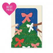 Espositori bigiotteria in cartoncino albero di Natale verde-blu-rosa