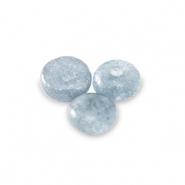 Perline di pietra naturale Calcite e Marmo a rondella 4mm blu cielo
