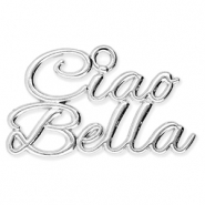 Ciondoli di metallo "Ciao Bella" argento