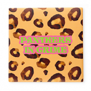 BY31&reg; Piastrella decorativa con scritta "Panthers in crime" arancia chiaro-marrone-rosa-verde neon