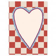 BY31&reg; Espositori bigiotteria in cartoncino cuore crema-rosso-rosso bordeaux-blu chiaro