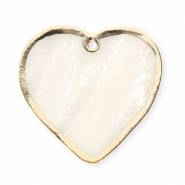 Pendenti di conchiglia prodotti speciali cuore bianco-oro