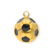 Ciondoli in acciaio inossidabile calcio oro-nero