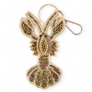 Portachiavi aragosta oro-oro antico-bronzo