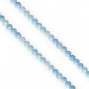 Perline sfaccettate 4x3mm rondella blu-rivestimento AB