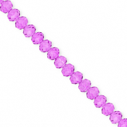Perline sfaccettate 6x5mm rondella viola