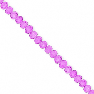 Perline sfaccettate 4x3mm rondella viola