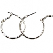 Componenti di metallo DQ orecchini a cerchio 25mm argento