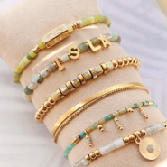 Set di ispirazione Idee per creare bracciali con perline di pietra naturale disco