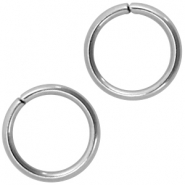 Componenti in acciaio inossidabile anellino apribile 8mm argento 