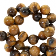 Perline in pietra naturale Occhio di tigre 8mm marrone