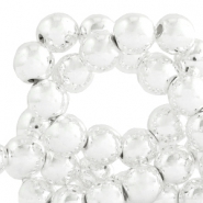 Perline di ematite metallizzate 4 mm tonde argento