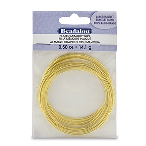 Beadalon filo armonico Memory bracciale grande oro