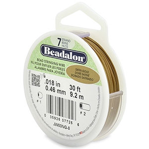 Beadalon filo infilaperle 7 fili diametro 0.46mm oro satinato