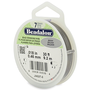 Beadalon filo infilaperle 7 fili diametro 0.46mm acciaio inossidabile brillante
