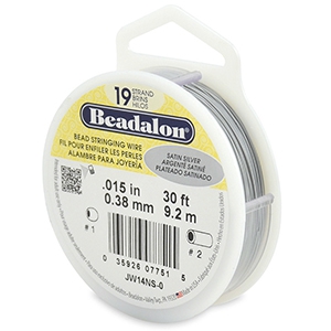 Beadalon filo infilaperle 19 fili diametro 0.38mm argento satinato