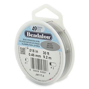 Beadalon filo infilaperle 49 fili diametro 0.46mm acciaio inossidabile brillante