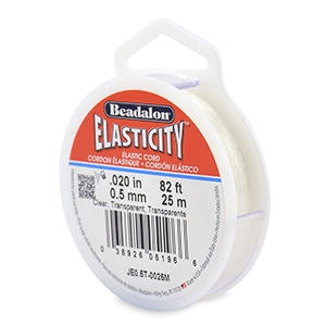 Beadalon filo infilaperle elastico diametro 0.5mm 25 metri trasparente