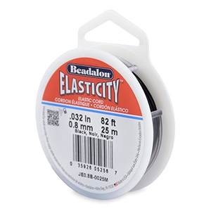 Beadalon filo infilaperle elastico diametro 0.8mm 25 metri nero