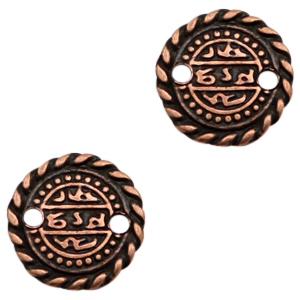 Ciondoli di metallo TQ distanziatore a forma di moneta orientale 17 mm rame (privo di nichel)