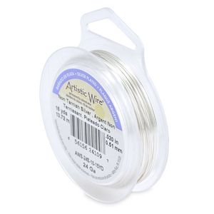 Artistic Wire 24 Gauge argentato resistente all'appannamento