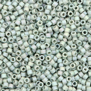 Perline Miyuki Delica 11/0 Opaque glazed frosted rainbow cadet grey DB-2320