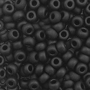 Rocailles Miyuki 6/0 Matte black 6-401f