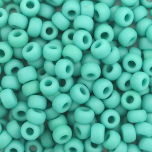 Rocailles Miyuki 6/0 Opaque matte turquoise green 6-412f