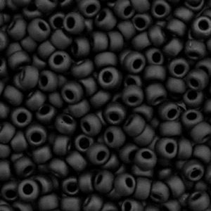 Rocailles Miyuki 8/0 Opaque matte black 8-401f