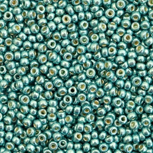 Rocailles Miyuki 11/0 Duracoat galvanized sea foam green 11-4217