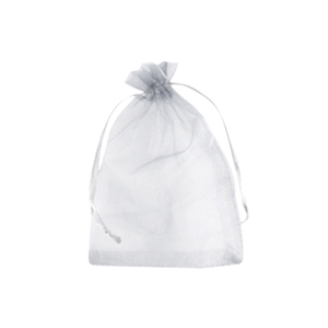 Sacchetti in organza 7x9 cm argento grigio