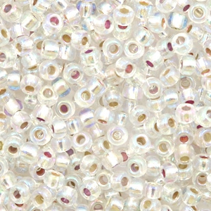 Rocailles Miyuki 8/0 Silverlined AB crystal 8 - 1001